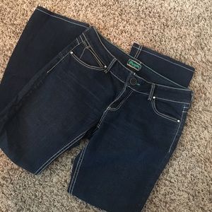 Dark denim booty up low rise women wrangler jeans